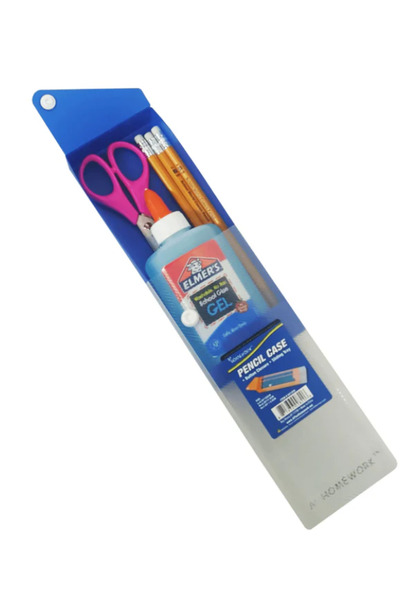 A+ HOMEWORK Pencil Case Button Closure & Sliding Tray