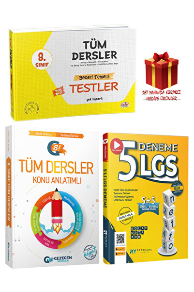 Editör Yayınevi 8. Sınıf Tüm Dersler Testler+ Gezegen Tüm Dersler Konu Anlatımlı+ Netto 5 LGS Deneme