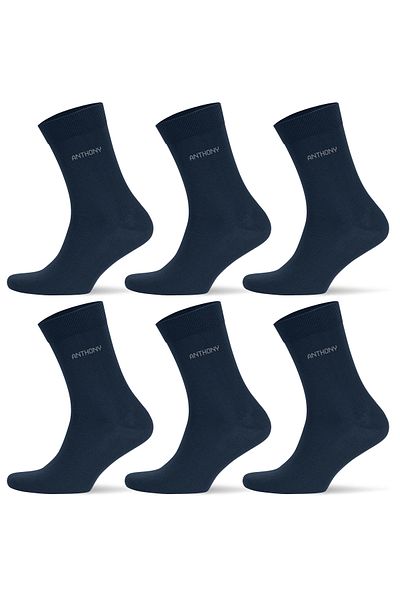 ANTHONY JACKSON 6 Pairs Boxed BAMBOO Premium Classic Men's Socks