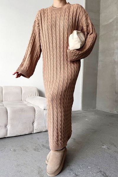 sole stories Women knitwear dress with hair braided