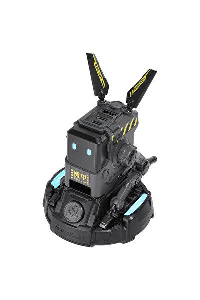 Gravastar Alpha65 Robot Figürlü 65W Hızlı Şarj Adaptörü ve Şarj Standı, Gri