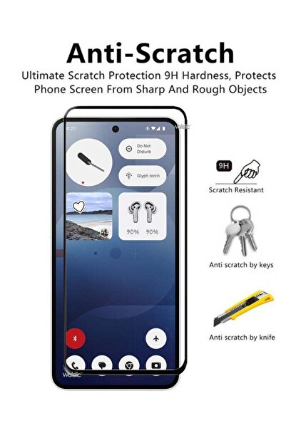 Generic Nothing CMF Phone 1 Screen Protector Full HD Quality Tempered Glass Anti-Scratch - Black