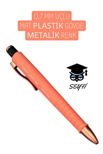 SEYFİKİRTASİYE 0.7mm Nib Pen Matte Plastic Body Metallic Color Clip and Nib