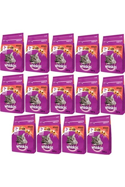 Whiskas Whıskas® Sığırlı (Biftekli) Kuru Kedi Maması 1+ Yaş 300 Gram (14 Adet)