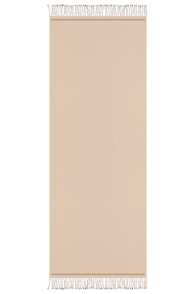 Bursa İpek Cream Brown Double Sided Silk Shawl