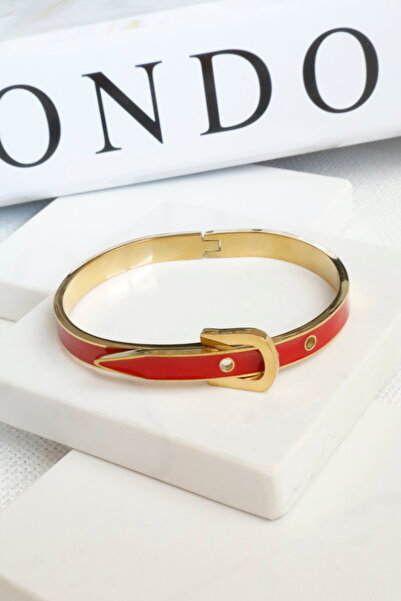 DEMOKAN Women's Steel Bracelet Colorful Belt Model Handcuff Bracelet