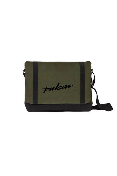 Z zepplin Pulsar Logo Black Khaki Green Color Mail Bag