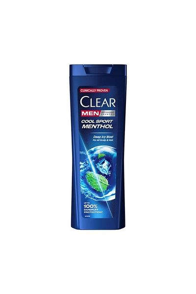 SDX Market Anti-dandruff hair shampoo, Clear Men Cool Sport Menthol, 360 ml