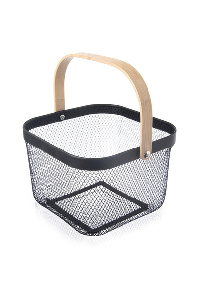shumee RADKA black metal storage basket 27x24.5x17.5 cm