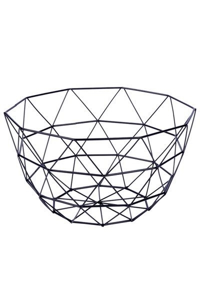 shumee Black metal fruit basket with hanger