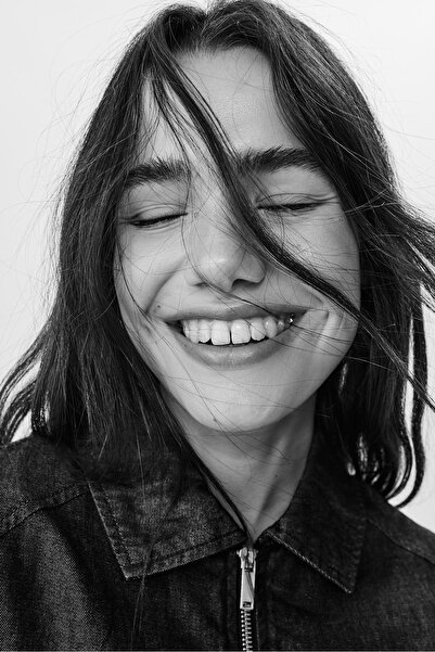 Stradivarius Denim puffer jacket