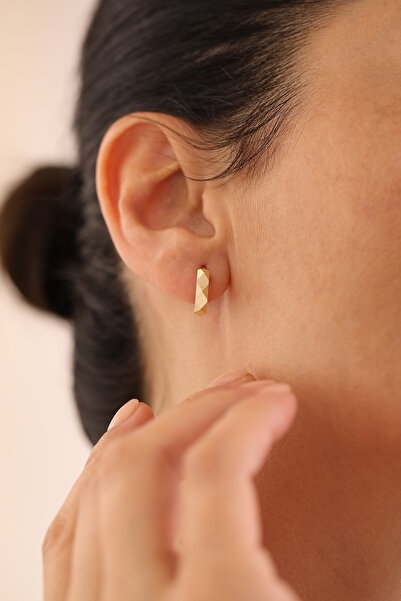 YAVUZ KUYUMCULUK 14 Ayar Altın Kristal Halka Küpe