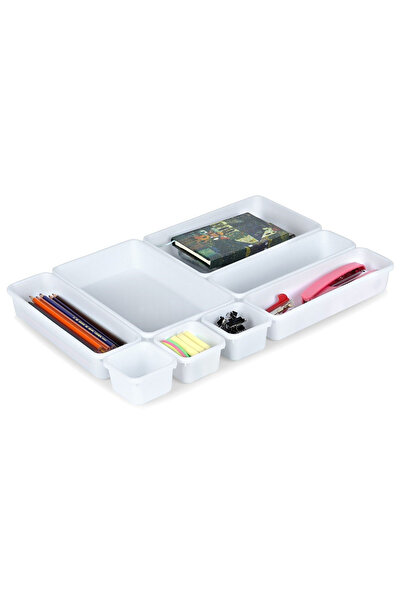 shumee Organizator modular pentru sertare, alb, 8 buc.