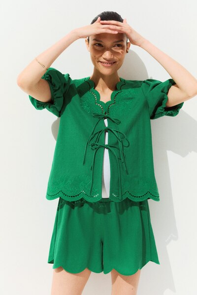 H&M MAMA 2 Parçalı Dalgalı Kenarlı Set