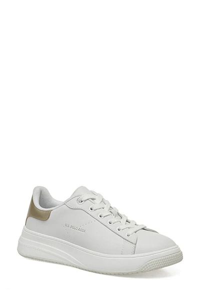 U.S. Polo Assn. U.S. Polo Assn. Yuna 5Pr Women's Sneaker White Gold