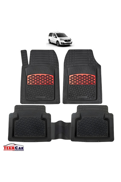 TEAMCAR Πατάκια αυτοκινήτου τύπου δίσκου συμβατά με Peugeot Partner II Tepee ...