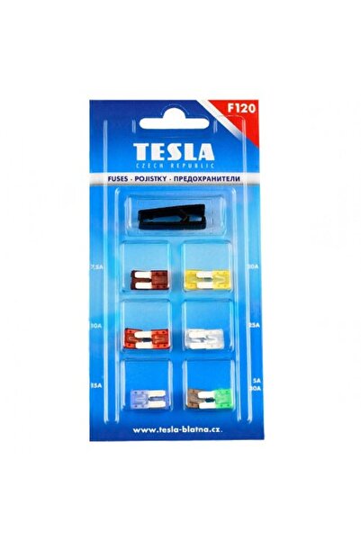 TESLA Set 12 siguranțe Tesla, MICRO 2, 5A, 7.5A, 10A, 15A, 20A, 25A, 30A
