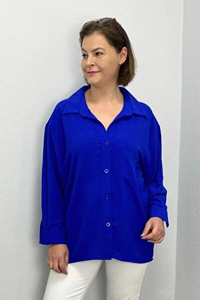 Mia Butik Women's Parlamet Blue Ayrobin Shirt