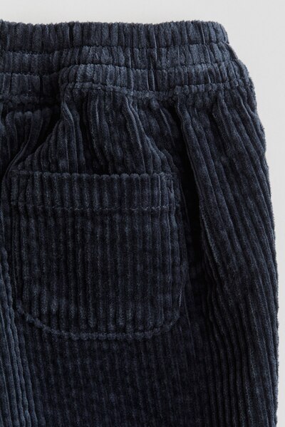 H&M Pamuklu ve Fitilli Kadife Jogger Pantolon