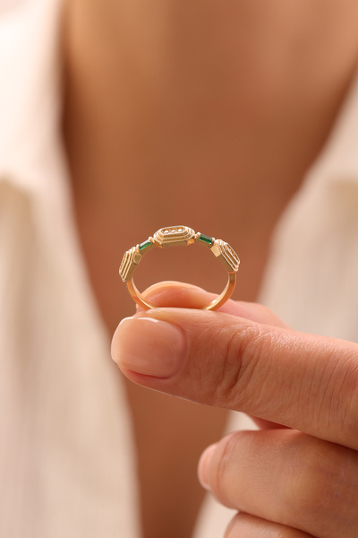 YAVUZ KUYUMCULUK 14 Ayar Altın Mavera Yüzük