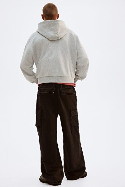 H&M Kapüşonlu ve Fermuarlı Üst Oversized Fit