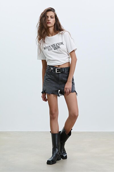 Stradivarius Text print T-shirt
