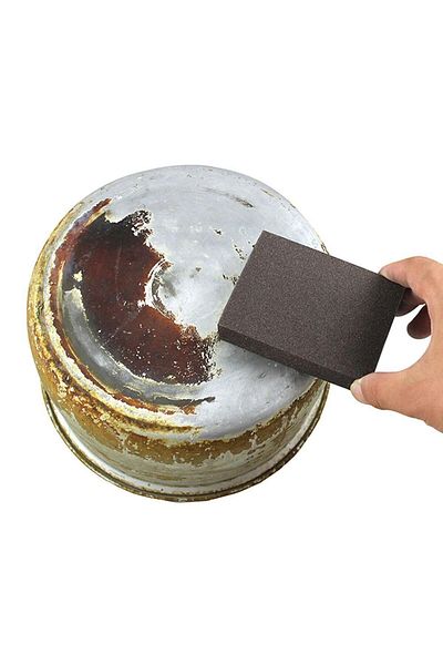 tafce 1Pc Sponge Sanding Wood Furniture Steel Metal Pot Pan Hobby Wedge Hand Sander Wet Dry