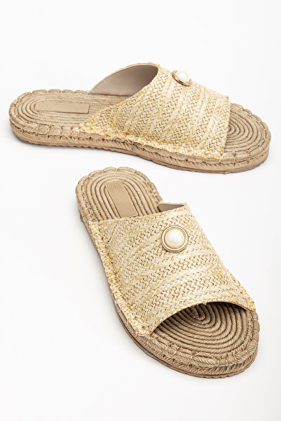 ACMZ SHOES Summer Pearl Detailed Slippers
