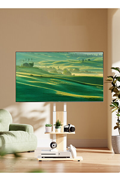 Old_Feller حامل تلفزيون محمول عالمي للشاشات مقاس 26-70 بوصة (بحد أقصى 40 كجم)...