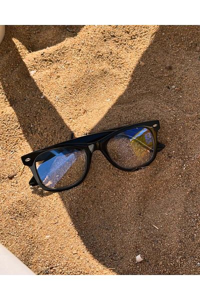 Roger Bacon Black Women's Blue Light Protective Glasses Wayfarer Rb Model