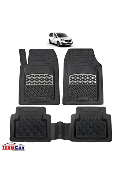 TEAMCAR Стелки за кола тип тава, съвместими с Peugeot Partner II Tepee (2008-...