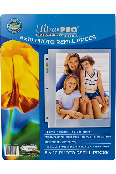 Ultra Pro 8.5"X10" Refill Photo Pages 10/Pkg, For 8"X10" Photos