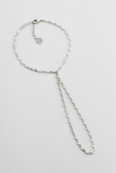 So CHIC... Minimalist 18 Ayar Beyaz Altın Kaplama Gümüş Şahmeran