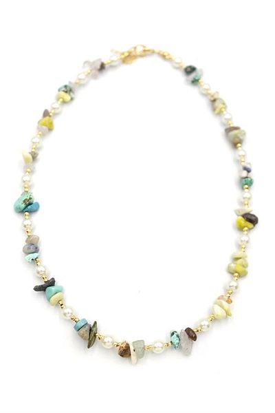 PRATİKOBA Broken stone necklace - multicolor