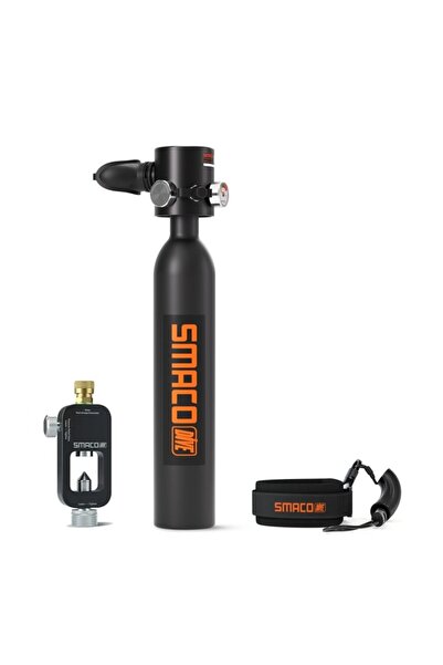 Smaco Dive Mini butelie de scufundări SMACO, capacitate 0,5 l, timp de scufundare de până la 10 minute, accesoriu de reumplere, verde/negru