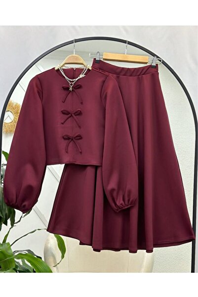 EMİRA LİFE Skirt Suit with Bow