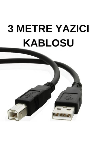 SpeedUF 3 Metre Yazıcı Kablosu – USB Tip A to USB Tip B, Dayanıklı ve Hızlı