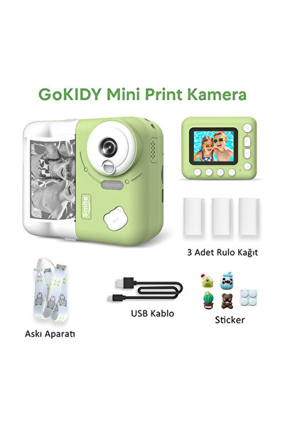 Gokidy Anında Baskı Yapabilen Dijital Çocuk Kamerası – 1080P, HD Ekran, Selfi...