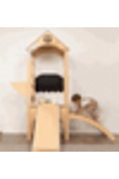 Home Decor Mini Indoor Tower with Swedish Ladder, Slide, and bars