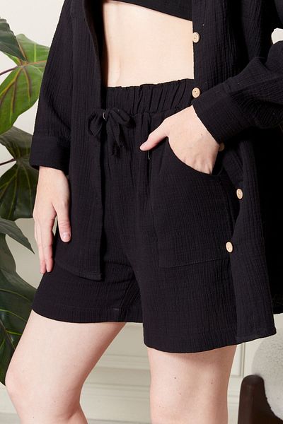BNZ TEKSTİL 100% Cotton Fabric Shorts