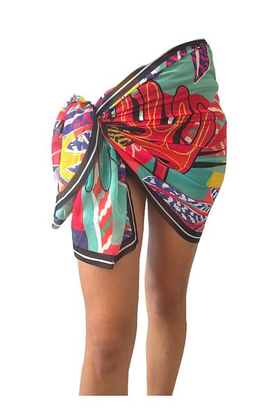Mavi Masal Short Pareo - Hawaiian Patterned 50X150 cm