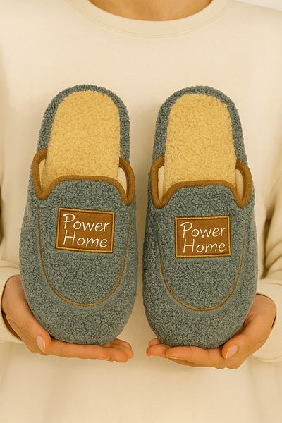 STOCON Women's House Slippers Teddy Bear Figured Plush House Slippers Do Not Make Sound Sole Warm Stylish Design Stc1133