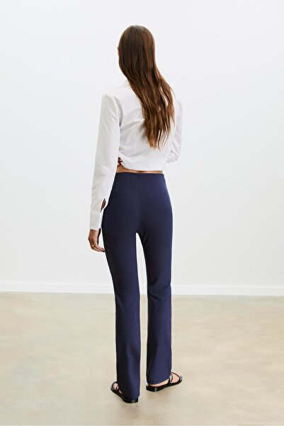 Stradivarius Slim fit denim-effect trousers