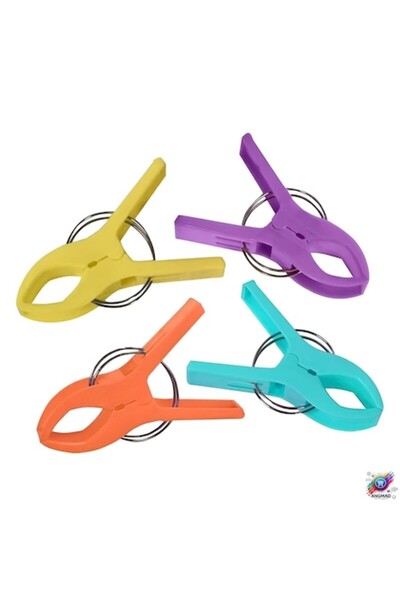 ANGMAD Cleme/Cârlige pentru fixarea prosopului pe șezlong ANGMAD, Set de 4, M...