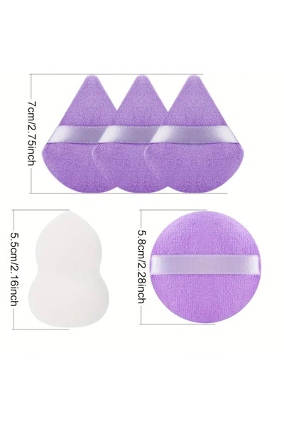 ROWENAROSE 9 Parça Armut Sünger Ve Pudra Sünger Seti