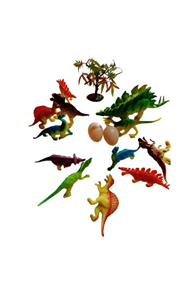 OEM Set 12 Toy Figures, Prehistoric Animals, Dinosaurs, 8-15 cm, Multicolor