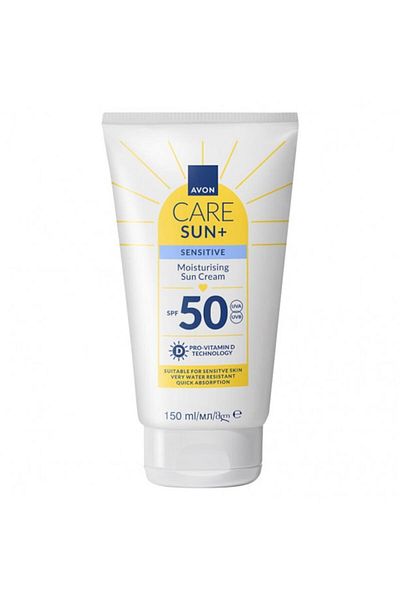 AVON Crema de protectie solara hidratanta, Avon, SUN+, SENSITIVE, SPF 50, 150 ml