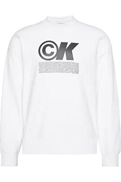 Calvin Klein Ανδρικό Φούτερ Χαλαρής Γραμμής με Γραφικό Λογότυπο L