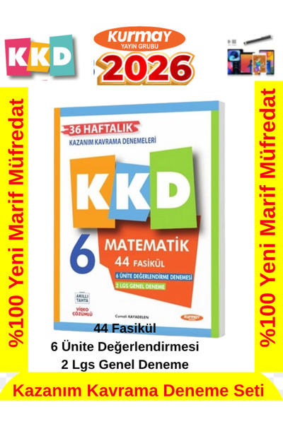 Fenomen Yayıncılık Kurmay 6.Sınıf Matematik-Türkçe-Fen-Sosyal KKD %100 Yeni Müfredat Haftalık Kazanım Kavrama Deneme