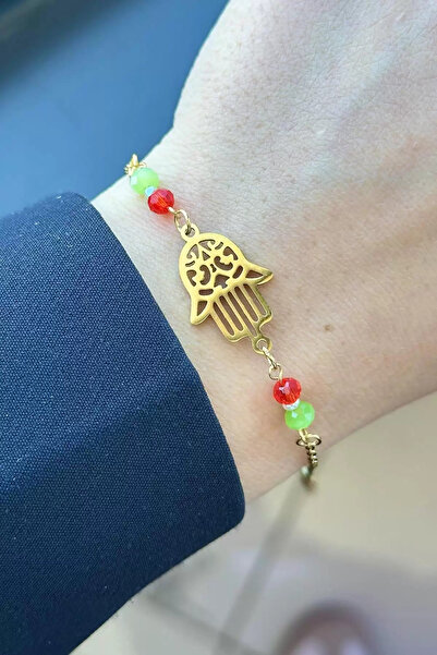 Mutenaura سوار فولاذي مصنوع يدويًا من فاطمة الأم باللون الذهبي